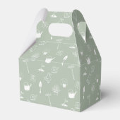 手描きの庭園ベビーシャワー Little Sprout フェイバーボックス (裏面サイド)