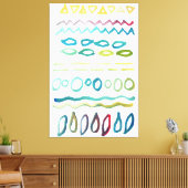 手描きの形 キャンバスプリント (インサイチュ (リビング))