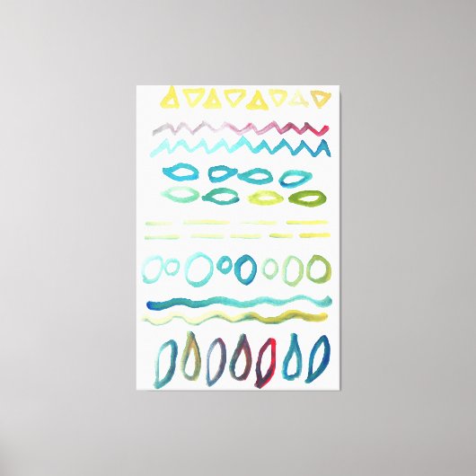 手描きの形 キャンバスプリント (正面)