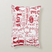 手描きの愛のドードル  アクセントクッション (裏面(縦))