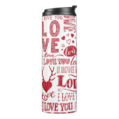 手描きの愛のドードル  タンブラー (回転左)