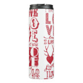 手描きの愛のドードル  タンブラー (裏面)