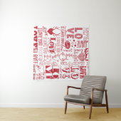 手描きの愛のドードル、パタ魅力的ーン。 タペストリー (インサイチュ(横))