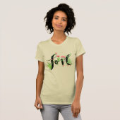手描きの愛の花 Tシャツ (正面フル)
