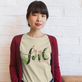 手描きの愛の花 Tシャツ