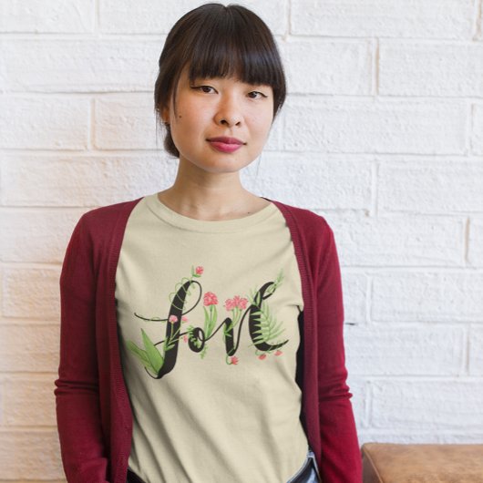 手描きの愛の花 Tシャツ
