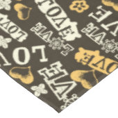 手描きの愛パターン テーブルクロス (アングル)