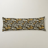 手描きの愛パターン ボディピロー (裏面)