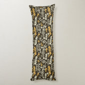 手描きの愛パターン ボディピロー (裏面 (縦))