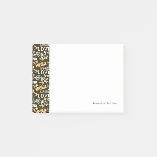 手描きの愛パターン ポストイット (正面)