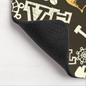 手描きの愛パターン マウスパッド (コーナー)