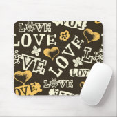 手描きの愛パターン マウスパッド (マウス)