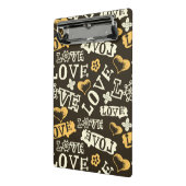 手描きの愛パターン ミニクリップボード (アングル2)