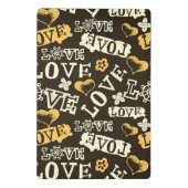 手描きの愛パターン ミニクリップボード (裏面)