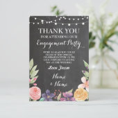 手描きの感謝カード ウェディング チャンク フラワー 招待状 (スタンド正面)