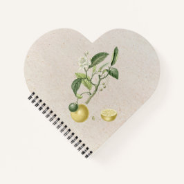 手描きの成長するレモン ノートブック