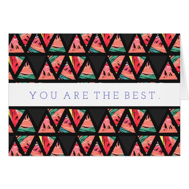 手描きの抽象的なスイカパターン (正面横)