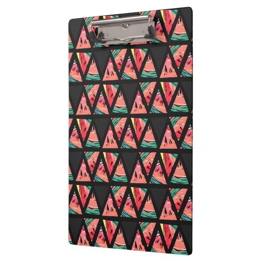 手描きの抽象的なスイカパターン クリップボード (左)