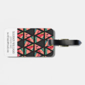 手描きの抽象的なスイカパターン ラゲッジタグ (裏面横)