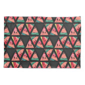 手描きの抽象的なスイカパターン 枕カバー (裏面-左)