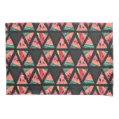 手描きの抽象的なスイカパターン 枕カバー (正面左)