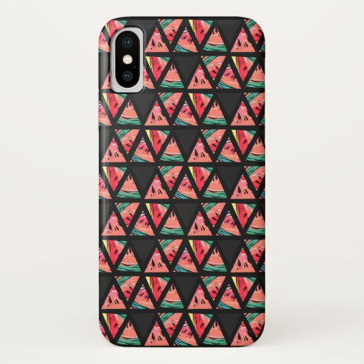 手描きの抽象的なスイカパターン Case-Mate iPhoneケース (裏面)