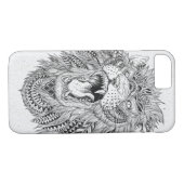 手描きの抽象的なライオンのベクトルイラストレーション Case-Mate iPhoneケース (裏面(横))