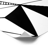 手描きの抽象的な幾何学的背景（ポリゴンあり） ポスター (角)