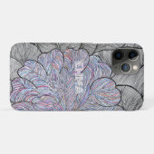 手描きの抽象的な花柄iPhoneケース Case-Mate iPhoneケース (裏面(横))