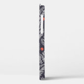 手描きの抽象芸術の聖降誕祭の葉、赤い聖地 Case-Mate iPhoneケース (裏面 / 左)