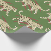 手描きの抽象芸術ヒョウと動物Sk ラッピングペーパー (角)