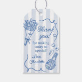 手描きの新鮮な市場から直接届いた ブライダルシャワー ギフトタグ (正面)