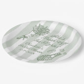 手描きの新鮮な市場から直接届く結婚前のお祝い ペーパープレート (アングル)