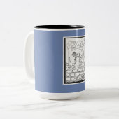 手描きの日本人のデザインの美しいギフトのマグ ツートーンマグカップ (正面左)