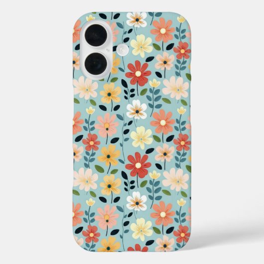 手描きの明るい野の花の草原 Case-Mate iPhoneケース (裏面)