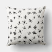 手描きの星じるしの星のプリントの装飾用クッション クッション (裏面)