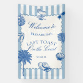 手描きの最後の海岸の乾杯 バチェロレッテ 横断幕 (縦)