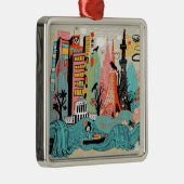 手描きの東京日本 メタルオーナメント (右)