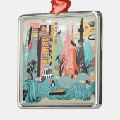 手描きの東京日本 メタルオーナメント (左)