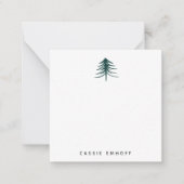 手描きの松のミニ 個人用ホリデーカード ノートカード (正面)