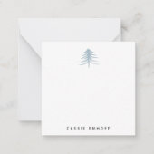 手描きの松のミニ 個人用ホリデーカード ノートカード (正面)