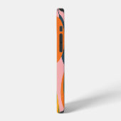 手描きの柑橘類、シームレスなみかん模様。 iPhoneケース (左側面)