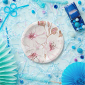 手描きの桜のイラスト ペーパープレート (パーティー)