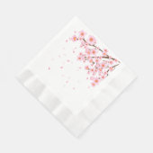 手描きの桜の枝 縁ありランチョンナプキン (角)
