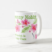 手描きの桜の花のニードルポイントおばあちゃん コーヒーマグカップ (正面右)