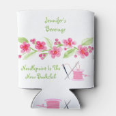 手描きの桜の花のニードルポイント パーソナル 缶クーラー (裏面)