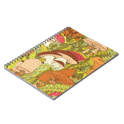 手描きの森の違う模様 ノートブック (左側)