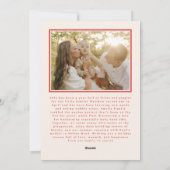 手描きの植物ボーダー写真ホリデーカード シーズンカード (裏面)