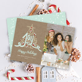 手描きの楽しいカリグラフィー植物写真（ラスティックスタイル） シーズンカード