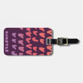 手描きの模様 ラゲッジタグ (正面横)